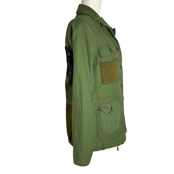 Anthropologie Hei Hei Utility Jacket XS Green Patchwork Embroidered Field NEW - Picture 4 of 7